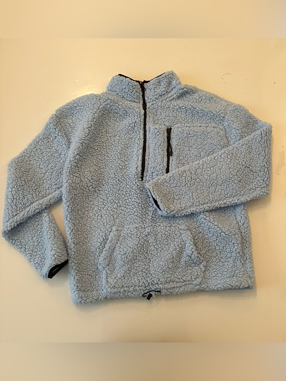 No Boundaries Light Blue Sherpa Pullover Hoodie